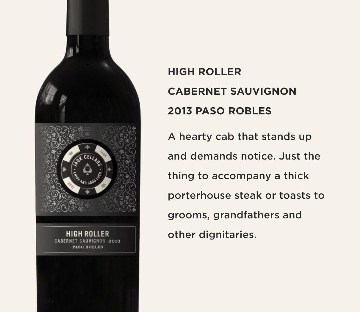 JAQK High Roller Cabernet Sauvignon Paso Robles